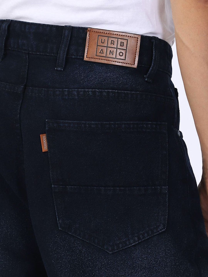 Urbano Fashion Men Loose Relaxed Fit Heavy Fade Jeans