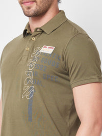SPYKAR Polo Collar Cotton Slim Fit T-shirt
