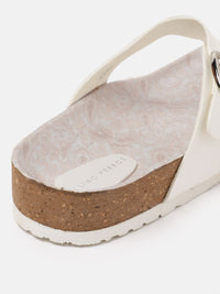Lino Perros T-Strap Flats with Buckle Detail