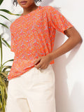 DressBerry Sweet & Spicy Printed Semi Sheer Soft Net Longline Top