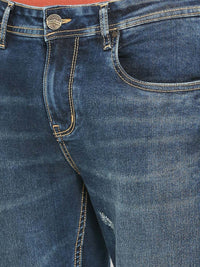 Being Human Men Slim Fit Low Distress Heavy Fade Jeans