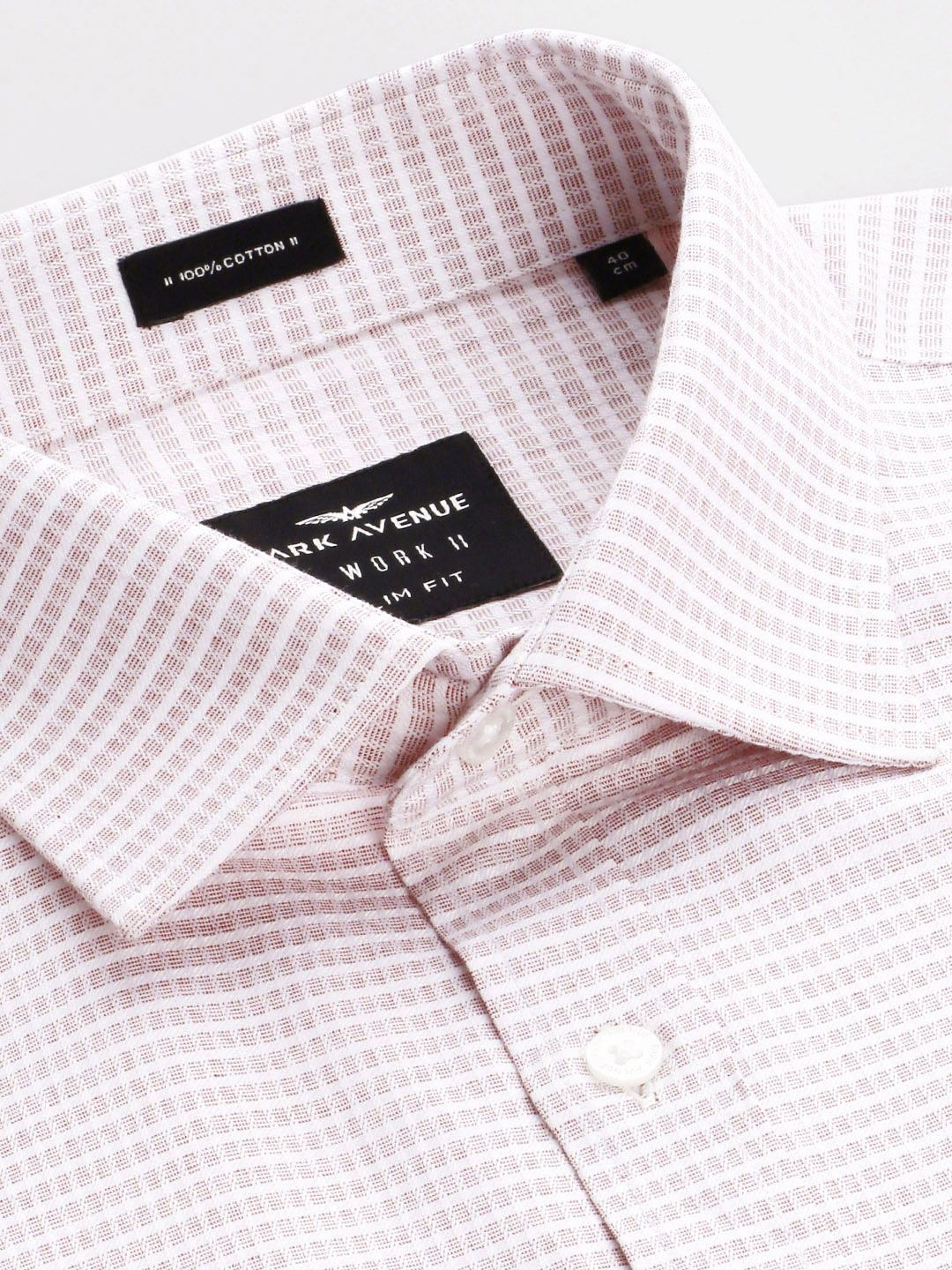 Park Avenue Self Design Slim Fit Pure Cotton Formal Shirt