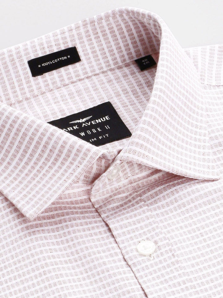 Park Avenue Self Design Slim Fit Pure Cotton Formal Shirt