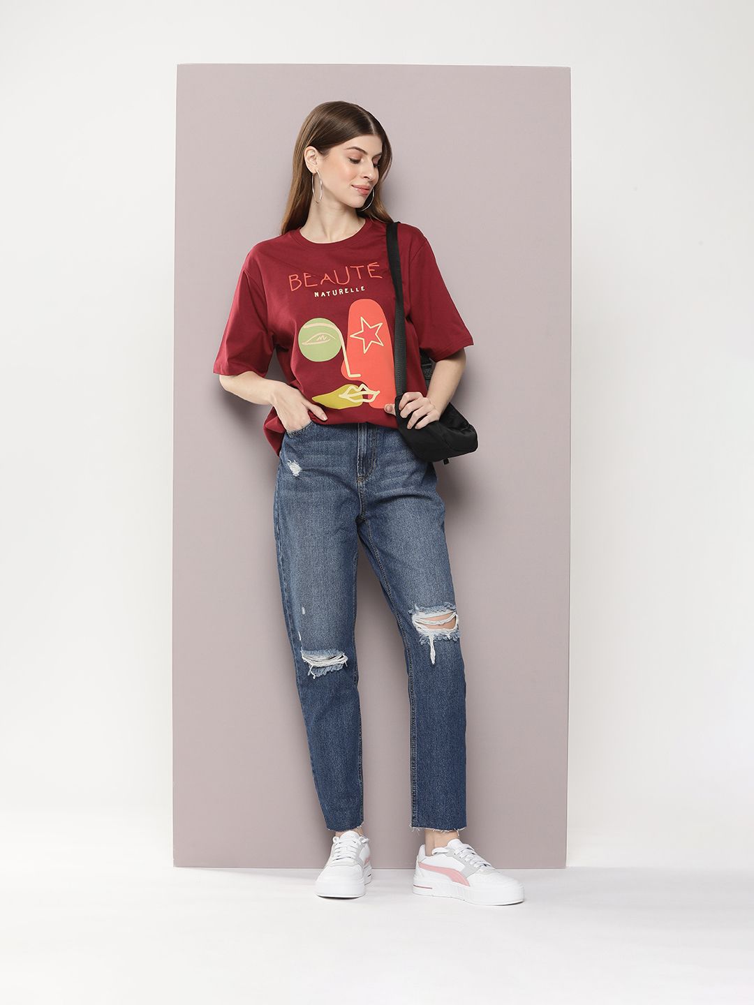 DILLINGER Women Graphic Printed Oversized T-shirt