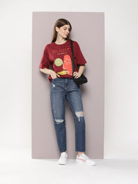 DILLINGER Women Graphic Printed Oversized T-shirt