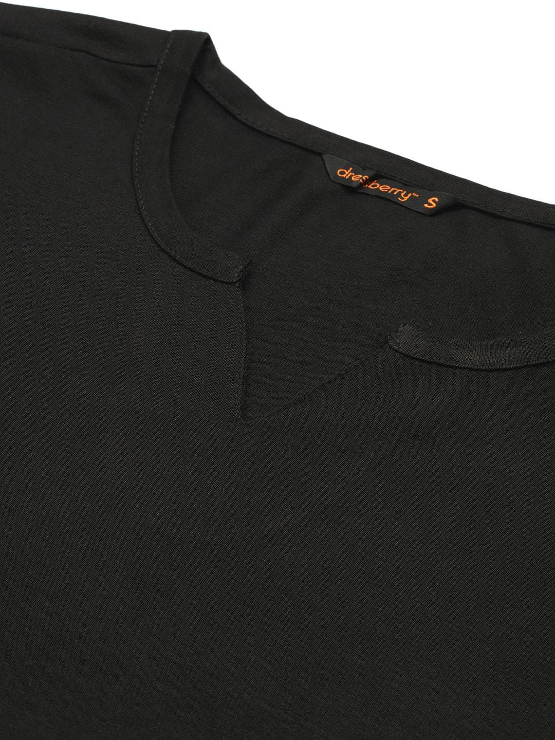 DressBerry Women Black Solid T-shirt