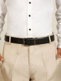 Teakwood Leathers Men Textured Leather Reversible Belt