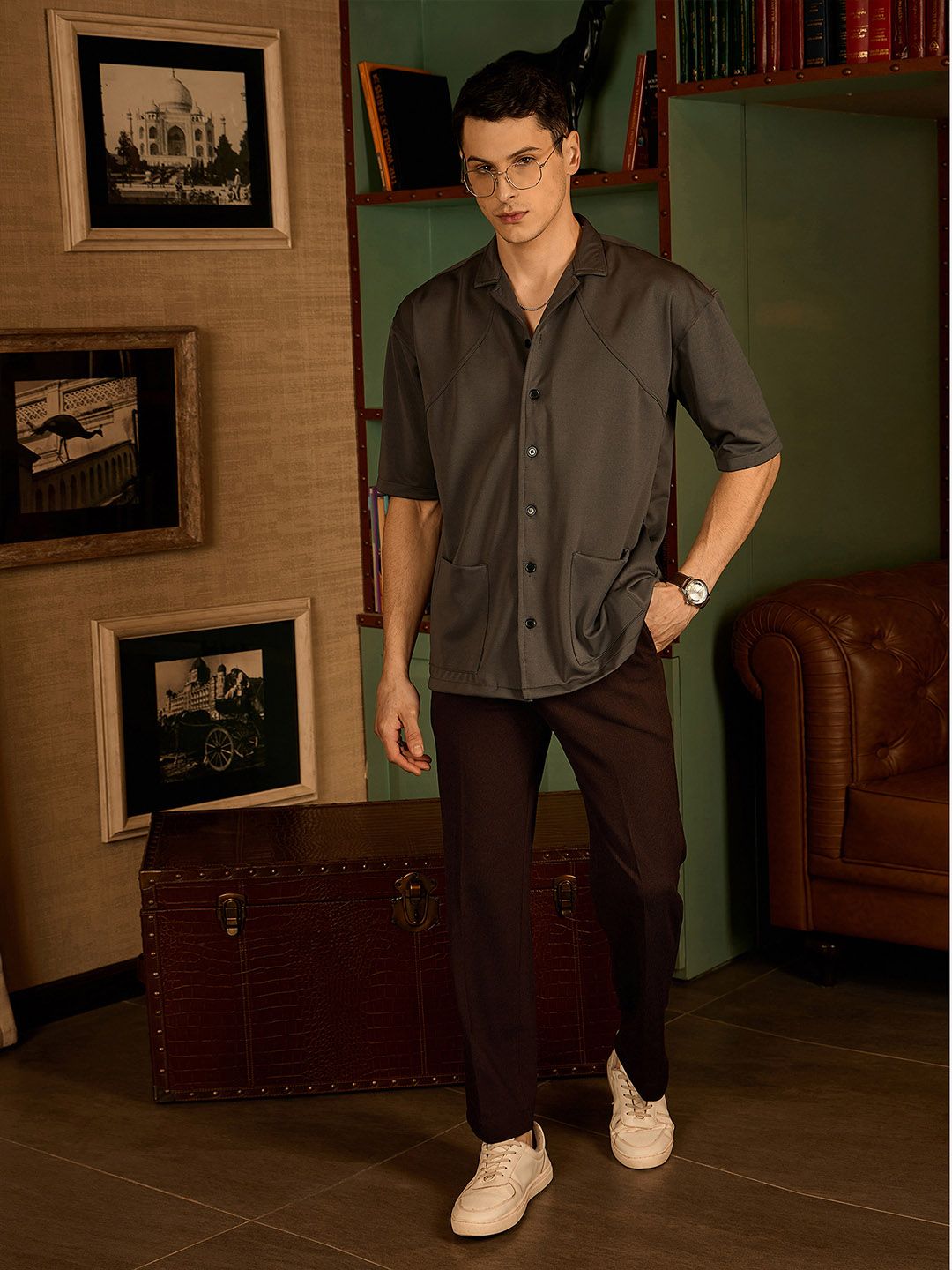 DENNISON Korean Baggy Fit 4 Way Lycra Trouser