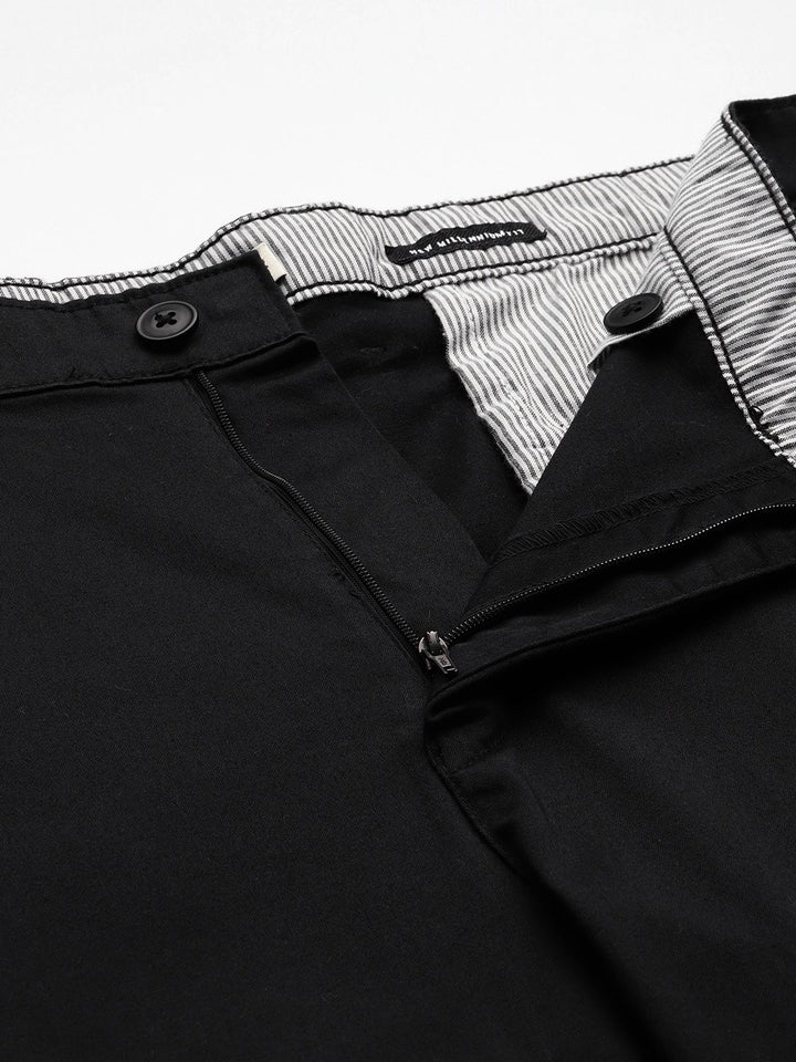 Thomas Scott Men New Millennium Fit Black Easy Wash  Chinos Trousers