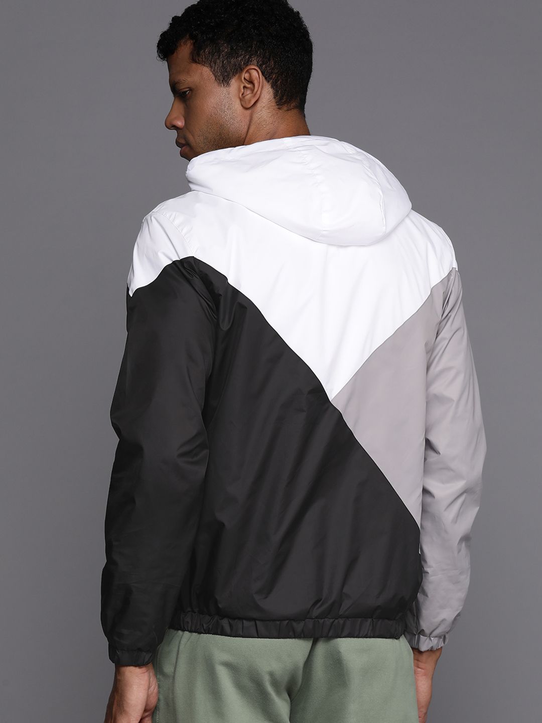 HRX by Hrithik Roshan Colourblocked Hooded Tailored Jacket