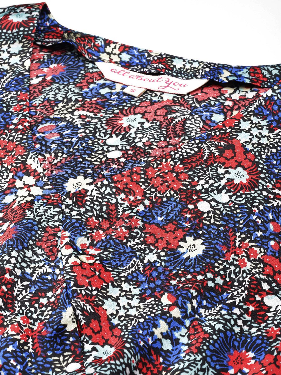 all about you Floral Print Cinched Waist Top