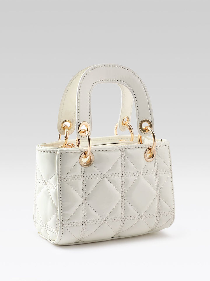 DressBerry Quilted Handheld Bag with Detachable Sling Strap