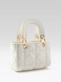 DressBerry Quilted Handheld Bag with Detachable Sling Strap