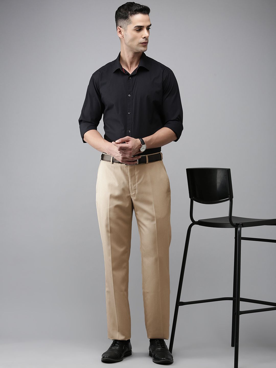 Park Avenue Men Smart Slim Fit Formal Trousers