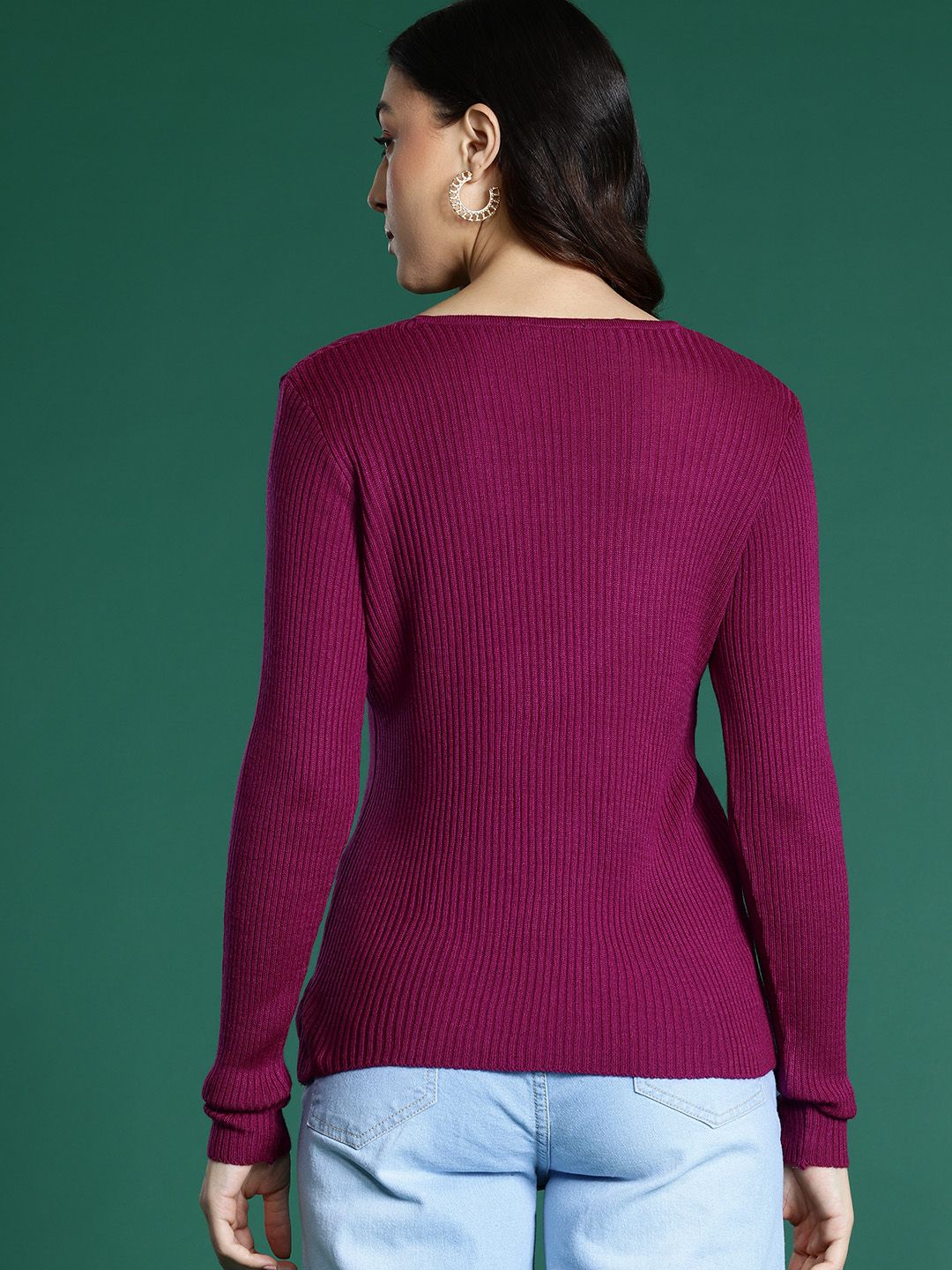 DressBerry Knitted V-neck Pullover