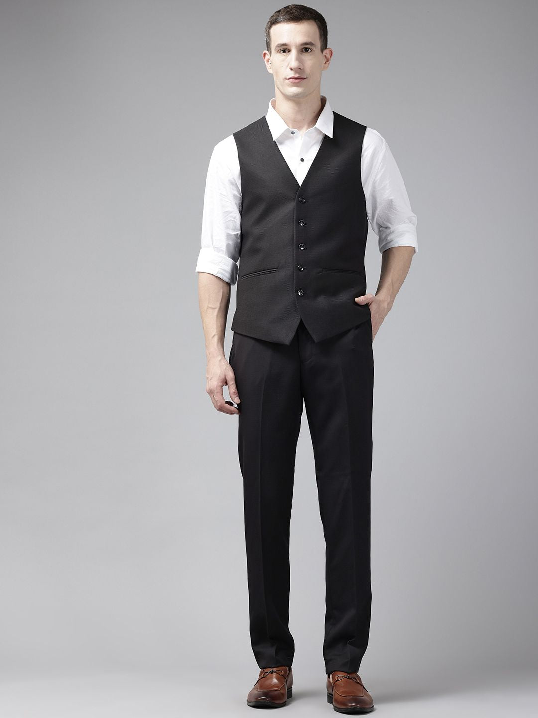 Park Avenue 3-Piece Shawl Collar Textured Formal Suit