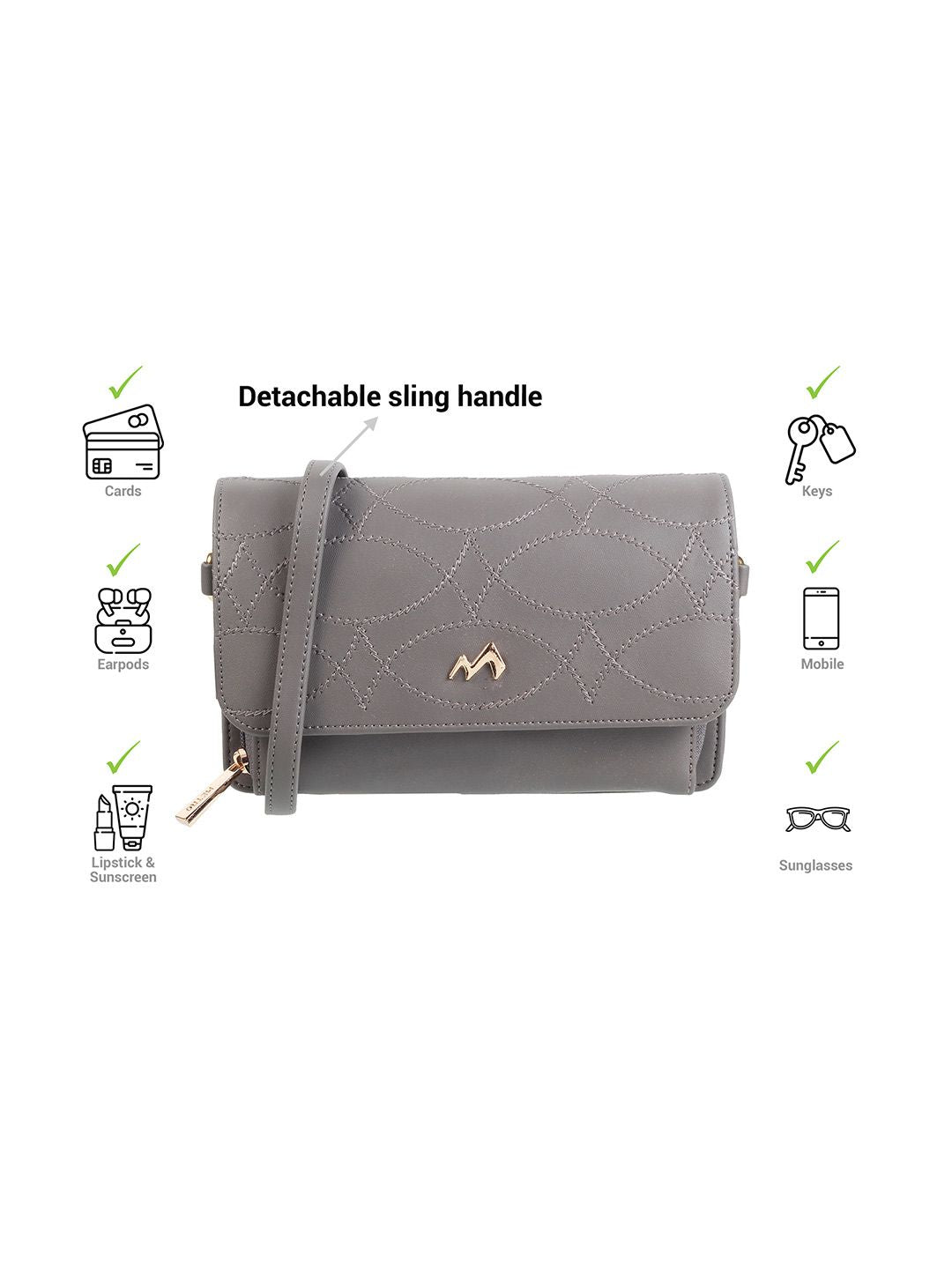 Metro Women Solid Sling Bag