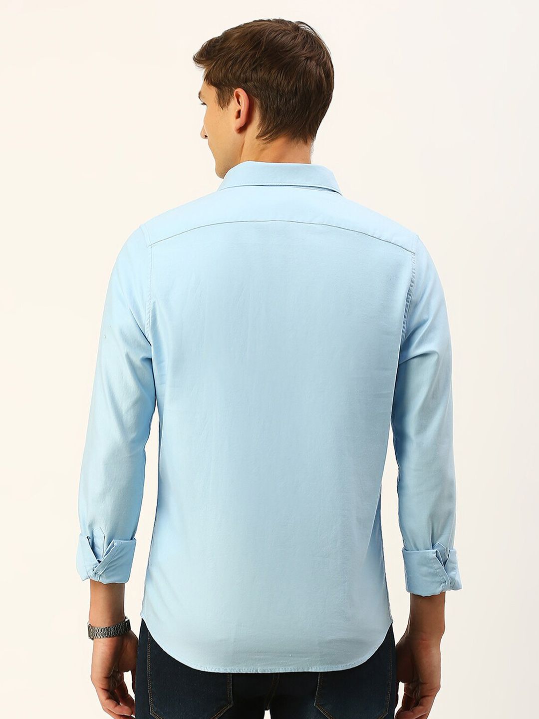 Thomas Scott Cotton Twill Classic Slim Fit Opaque Casual Shirt