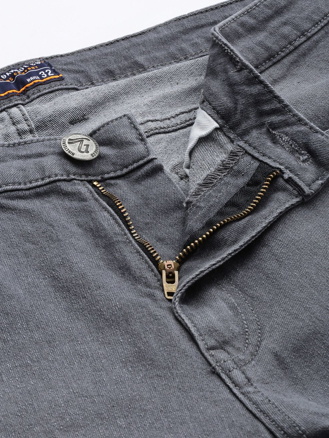 The Indian Garage Co Men Bootcut Heavy Fade Stretchable Jeans