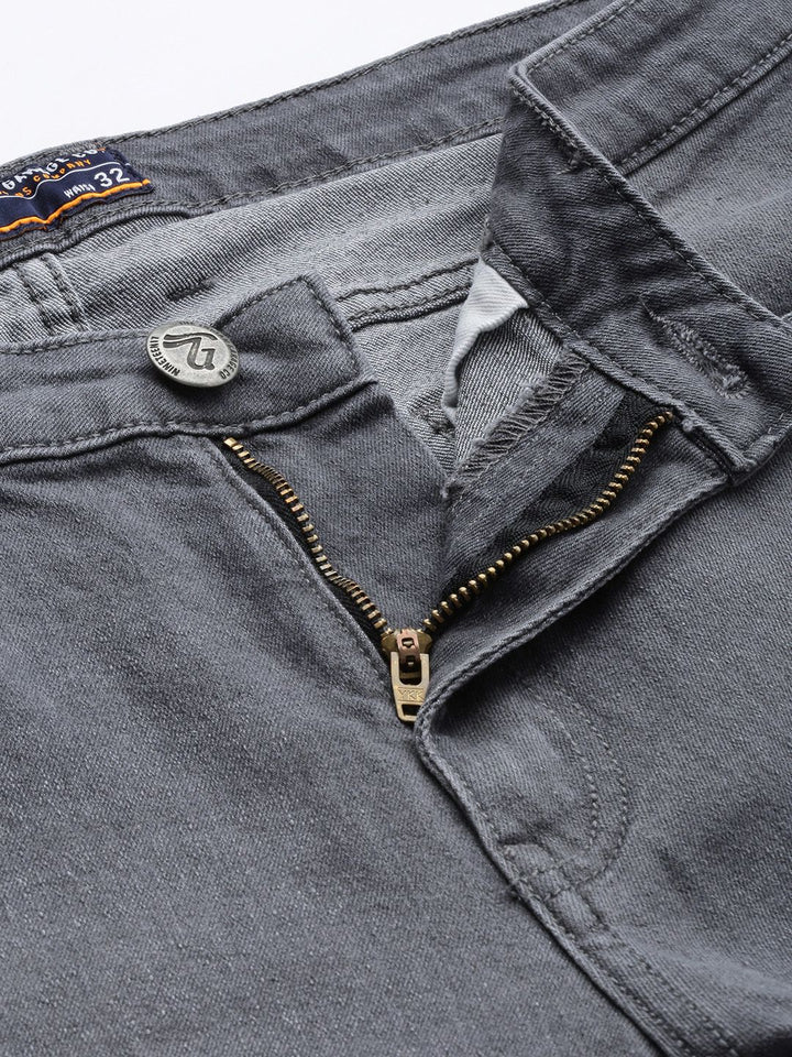 The Indian Garage Co Men Bootcut Heavy Fade Stretchable Jeans