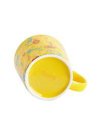 Chumbak Yellow Printed Ceramic Mug
