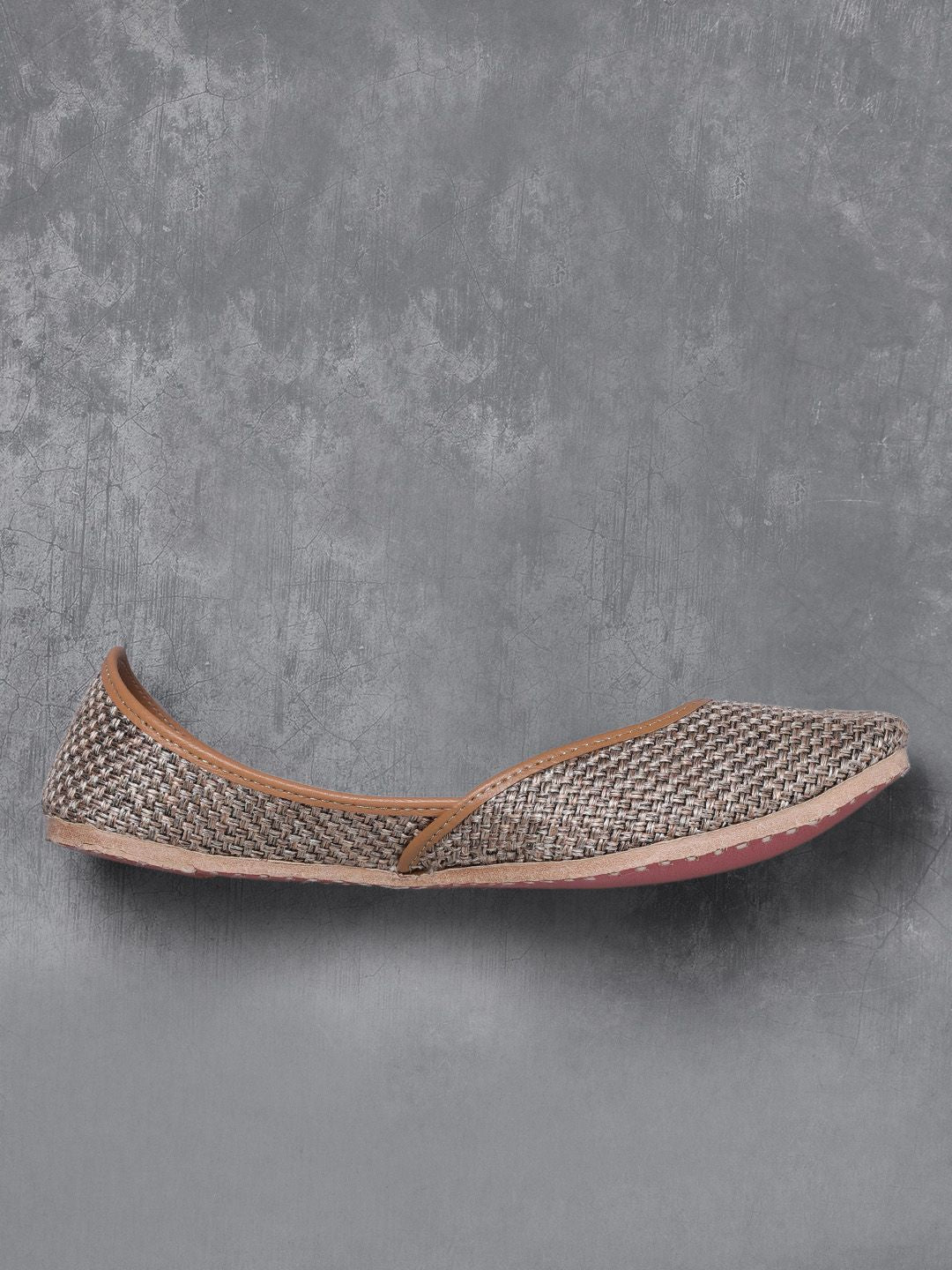Anouk Women Brown Basketweave Mojaris