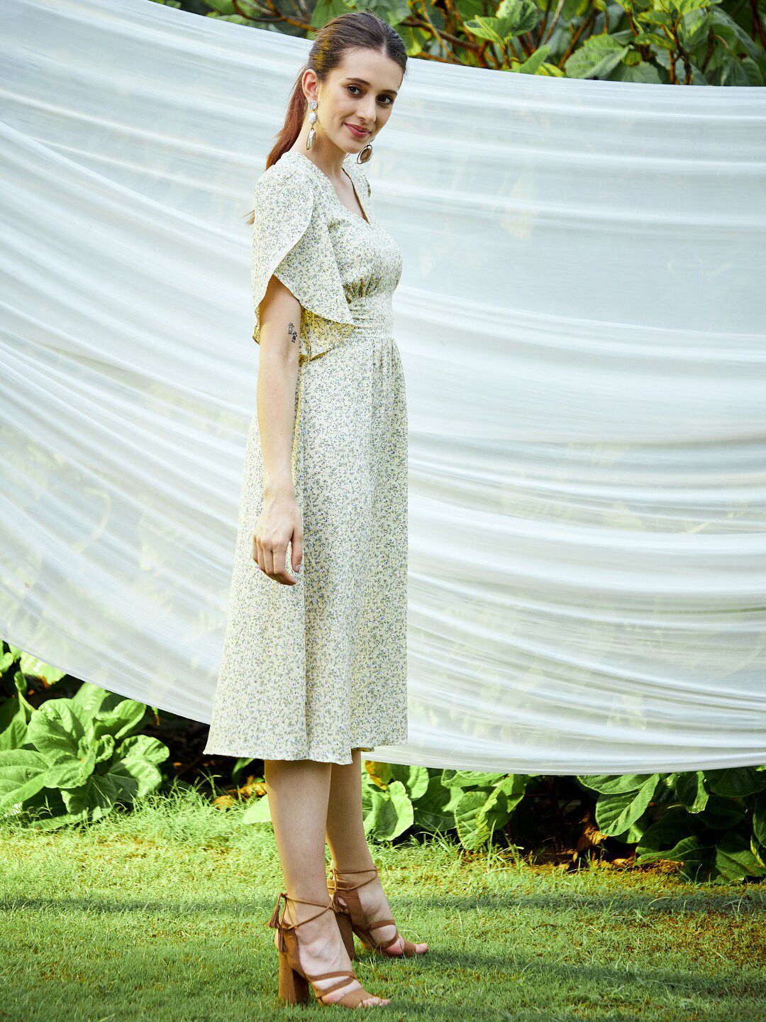 Athena Women Yellow Floral Dress