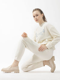 RAREISM Round Neck Embroidered Sweatshirt