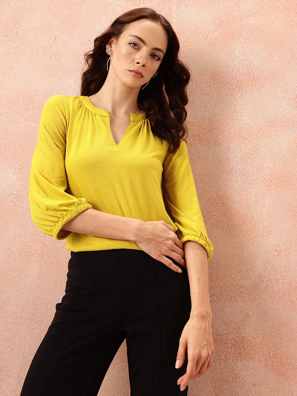 all about you Mandarin Collar Top