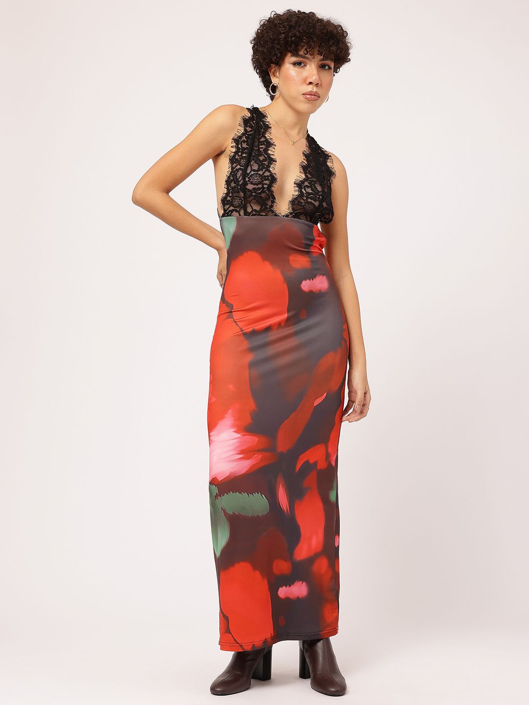 DressBerry Lace Love Dyed Maxi Bodycon Dress