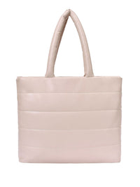 Lino Perros Oversized Structured Tote Bag with Quilted Detail