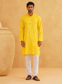 SOJANYA Kurta Kapas Tulen Sulaman Labuci Dengan Churidar
