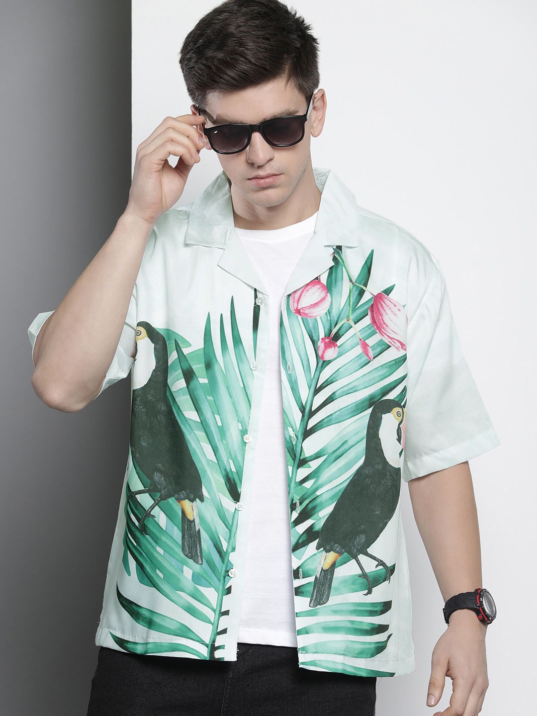 The Indian Garage Co Men Regular Fit Floral Print Shirt