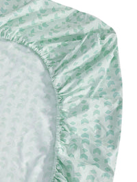 Myntra Elegant Homes Green 300 TC Fitted King Fine Bedsheet & 2 Pillow Covers-250X220 cm