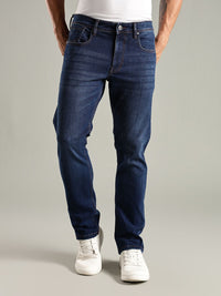 Thomas Scott Men Original Slim Fit Mid-Rise Light Fade Stretchable Jeans