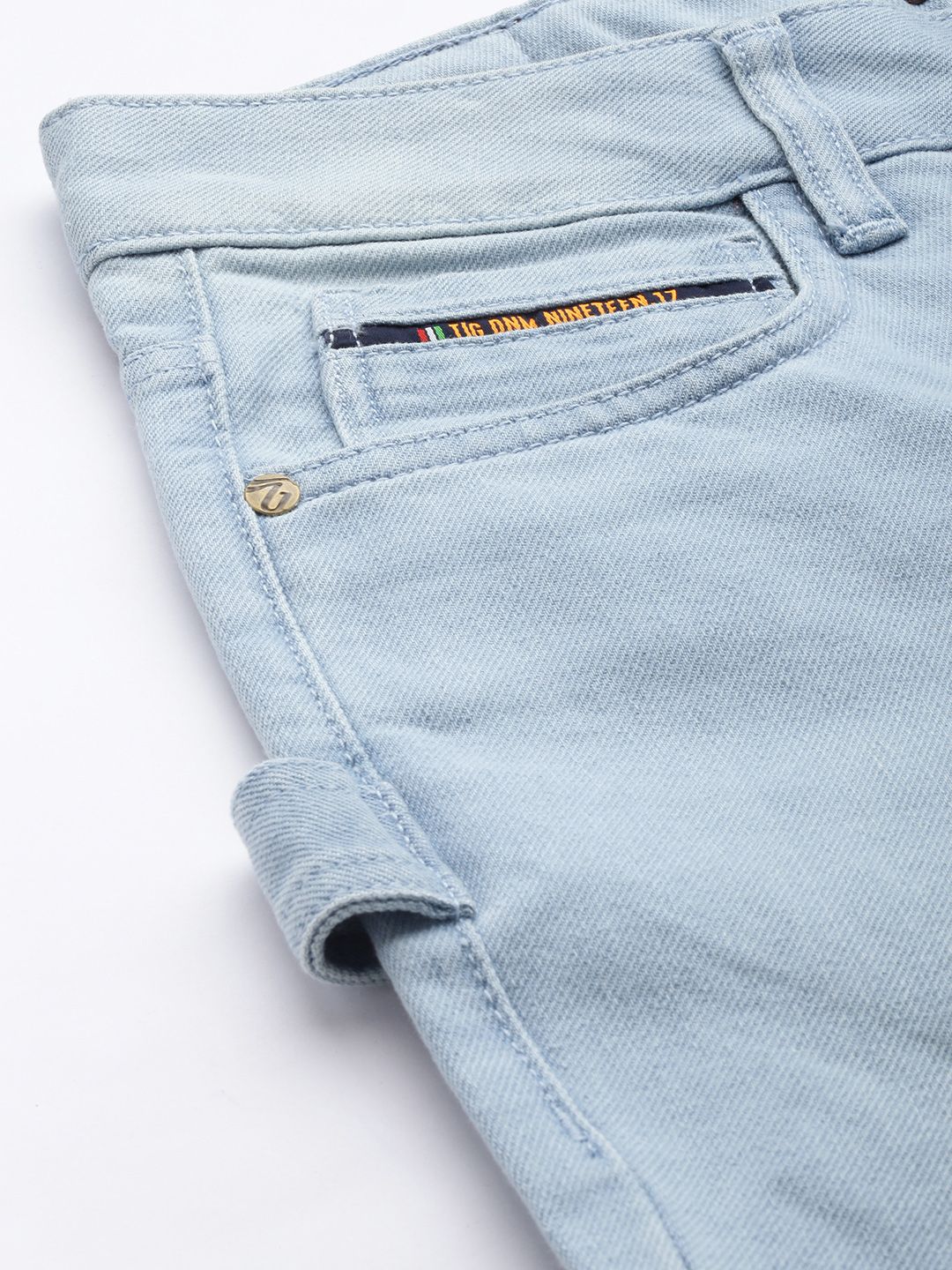 The Indian Garage Co Men Relaxed Fit Light Fade Printed Jeans