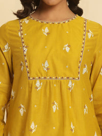 W Ethnic Motifs Printed Pure Cotton A-Line Top