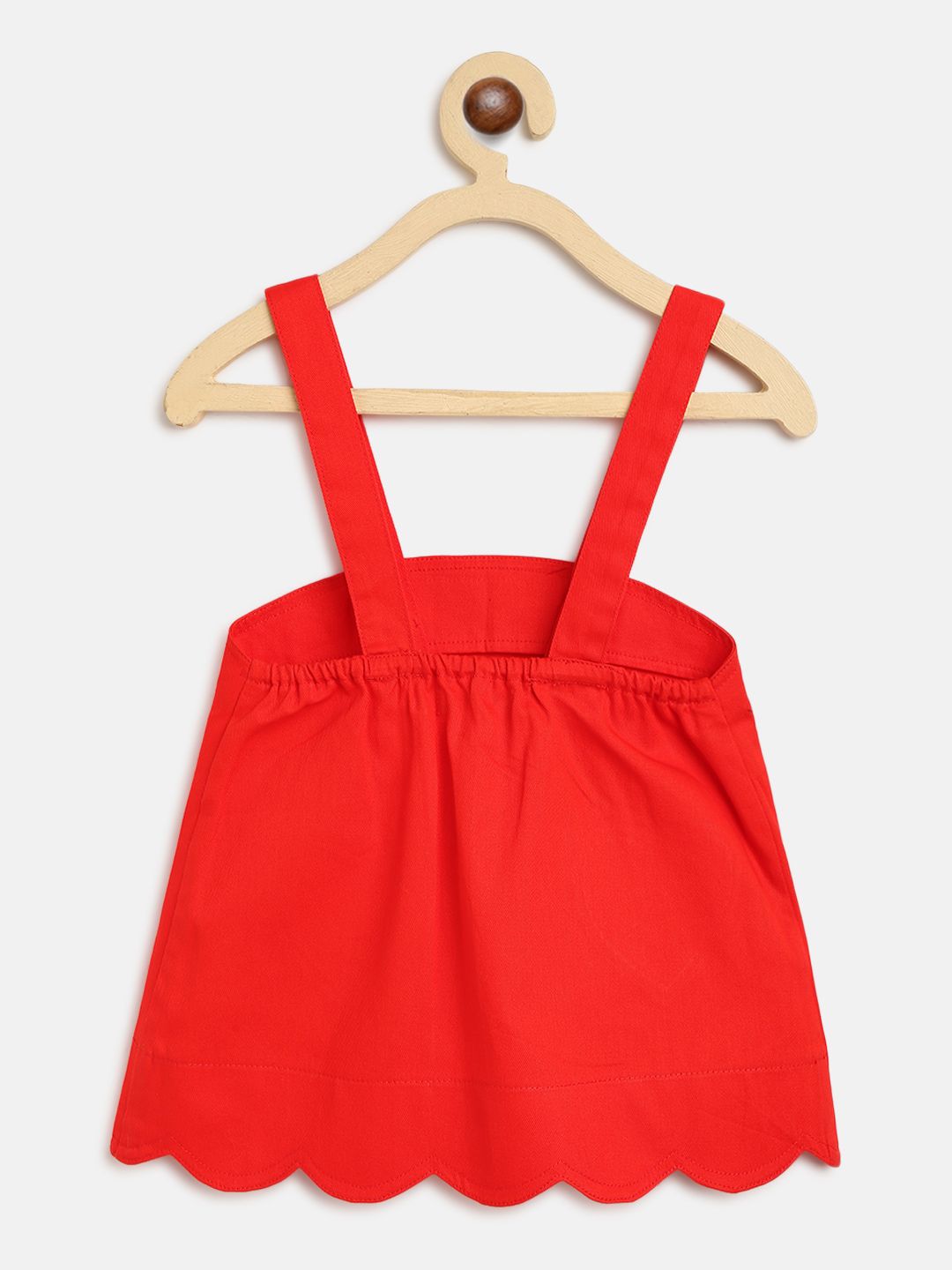 Nauti Nati Red Solid Cotton A-Line Dress