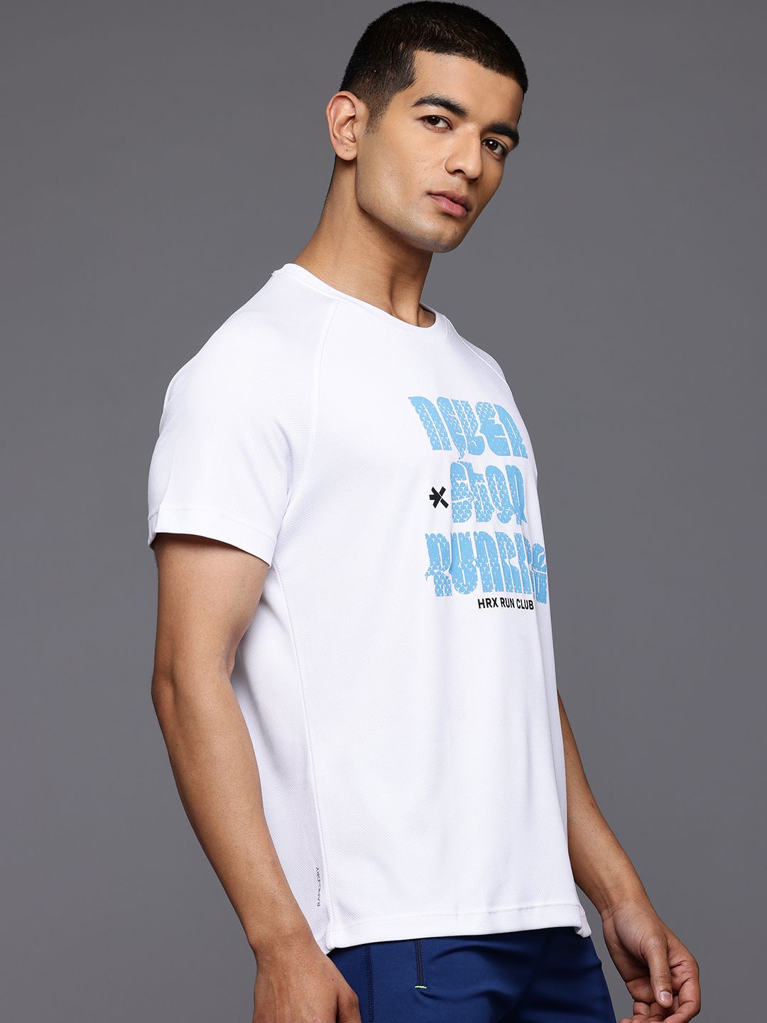 HRX by Hrithik Roshan Typography Printed Rapid-Dry Running T-shirt