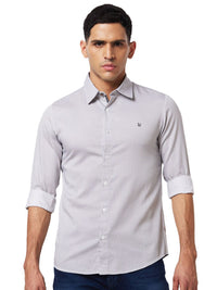SPYKAR Slim Fit Textured Self Design Opaque Cotton Casual Shirt