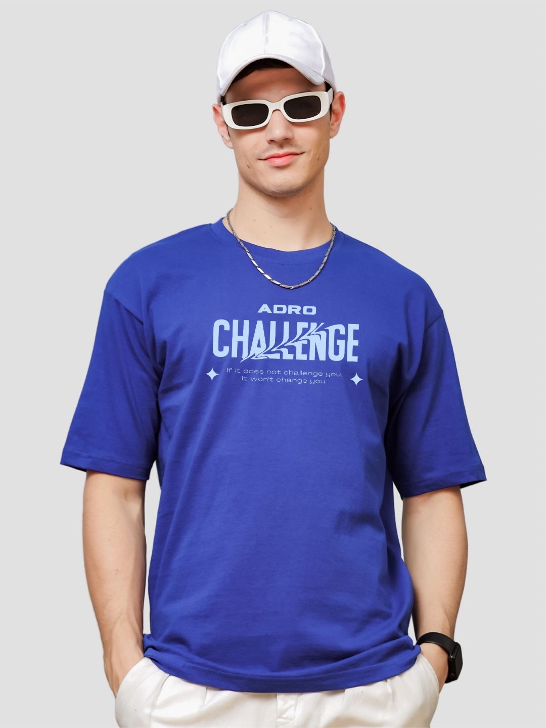 ADRO Men Printed Applique T-shirt