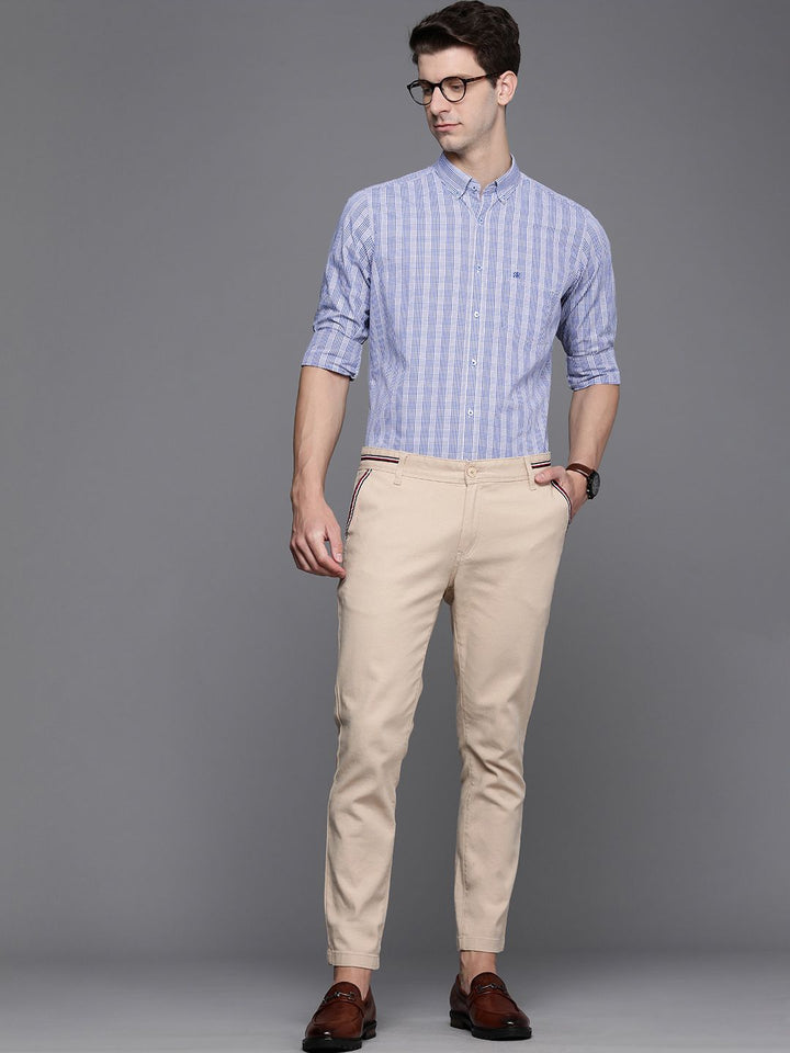 Raymond Contemporary Fit Checked Pure Cotton Semiformal Shirt