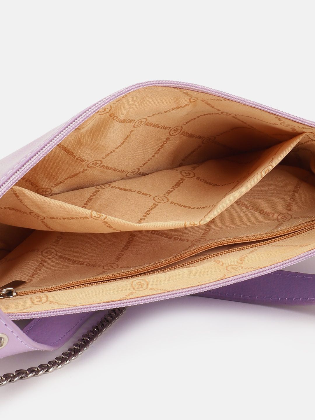 Lino Perros Textured Structured Shoulder Bag With Chain Detail