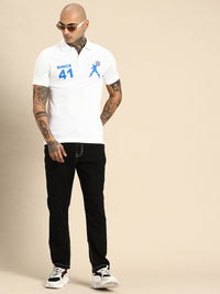 Being Human Pure Cotton Captain America Printed Polo Collar T-shirt