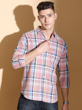 The Indian Garage Co Slim Fit Tartan Checked Twill Casual Shirt
