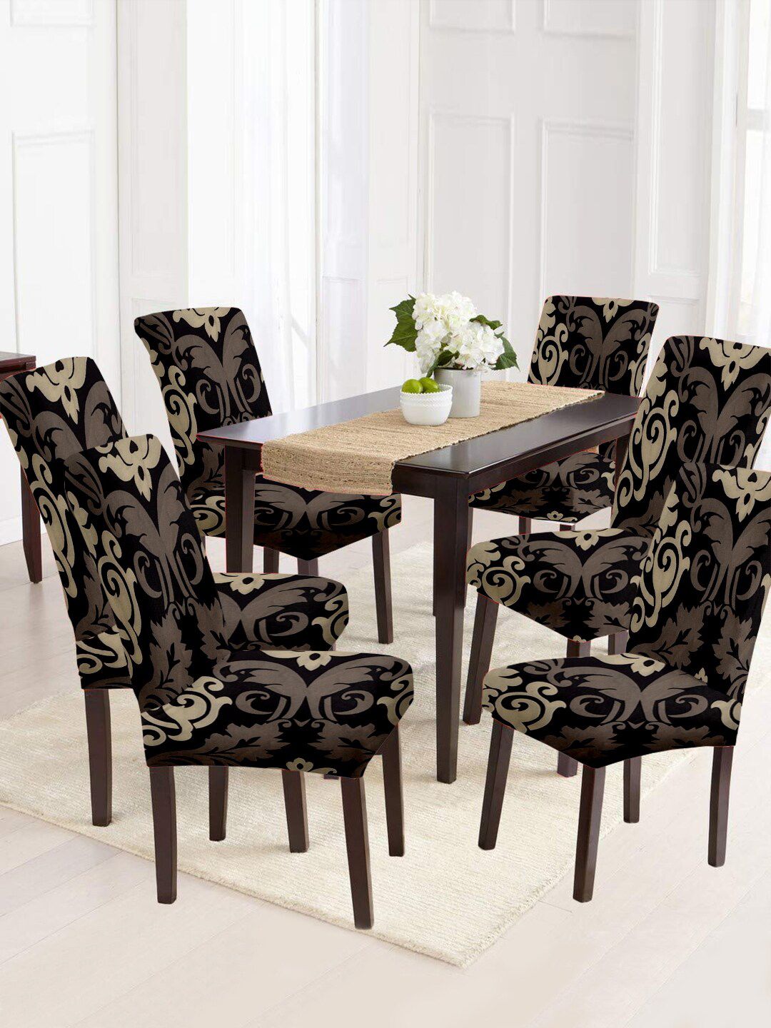 Cortina Set Of 6 Printed Chair Covers