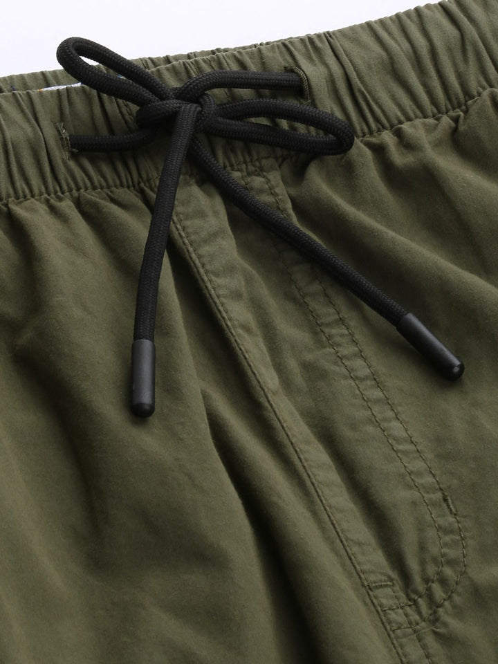 Bene Kleed Men Mid Rise Parachute Fit Pure cotton Cargos Trouser