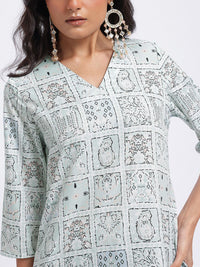 Anouk Printed Straight Kurta