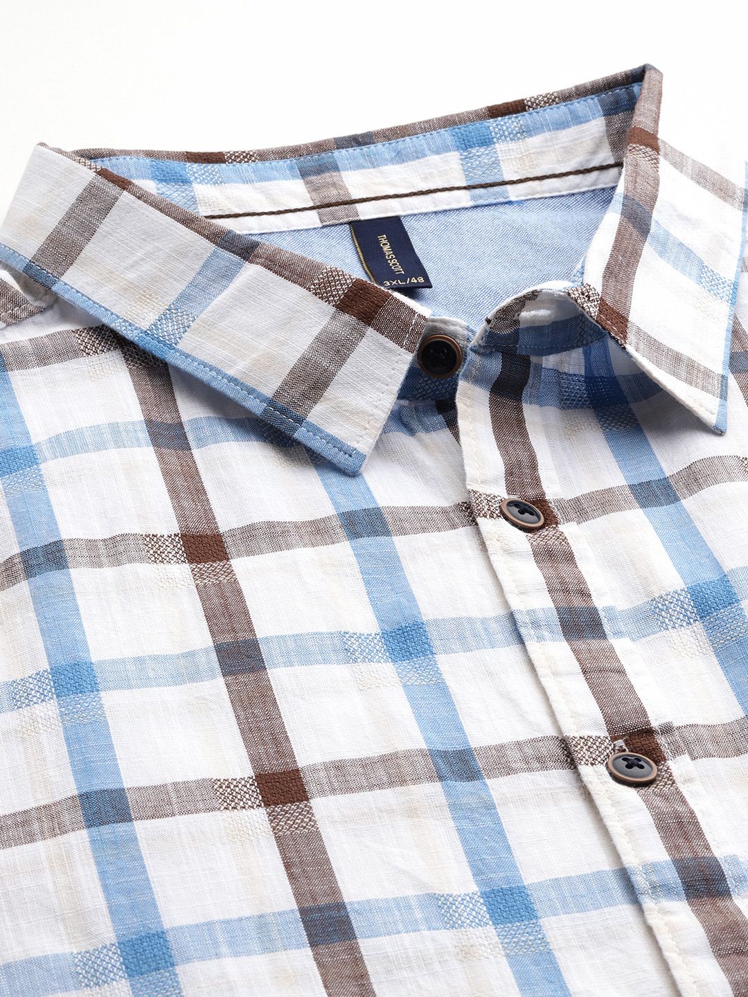 Thomas Scott Men Plus Size Premium Checked Casual Shirt