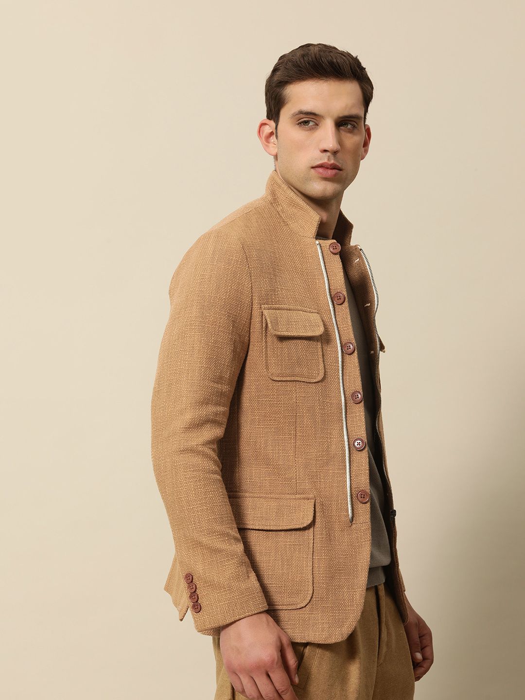 Mr Bowerbird Tweed Tailored Fit Blazer